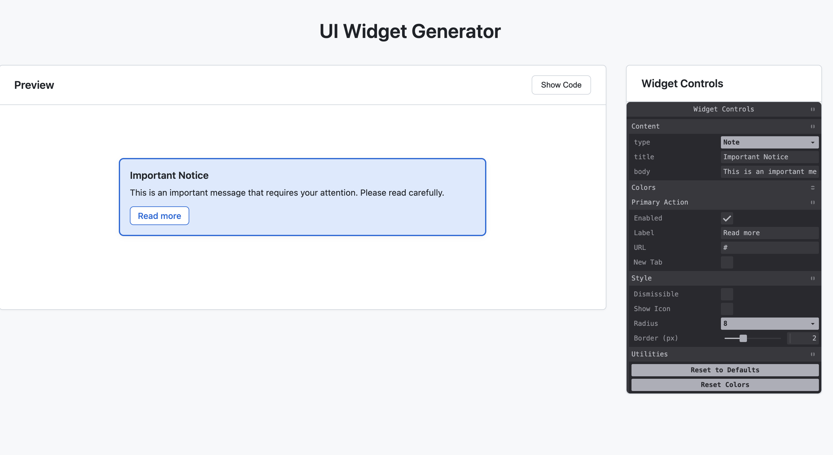 ui widget